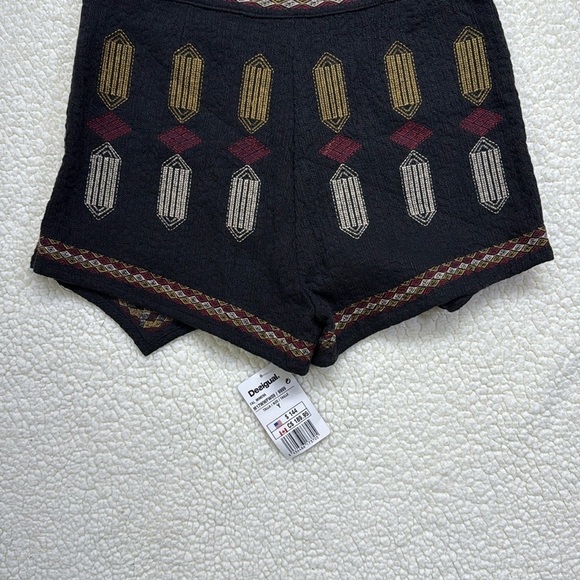 NWT Desigual Studded Embroidered 
Fringed Boho Festival Skort - Picture 9 of 16